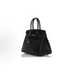 HERMES Birkin 30 Gold buckle platinum handbag 30 Women\'s Edition 89 Noir Black